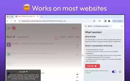 Wharf in browser assistant from Chrome web store to be run with OffiDocs Chromium online Wharf in browser assistant from Chrome web store to be run with OffiDocs Chromium online
