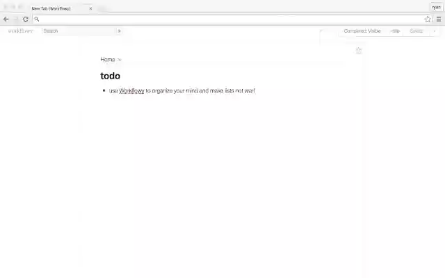 Workflowy New Tab from Chrome web store to be run with OffiDocs Chromium online Workflowy New Tab from Chrome web store to be run with OffiDocs Chromium online