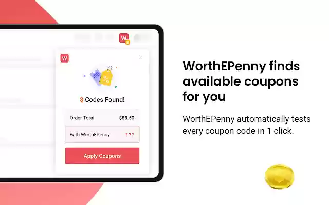 WorthEPenny: Automatic Coupons at Checkout from Chrome web store to be run with OffiDocs Chromium online WorthEPenny: Automatic Coupons at Checkout from Chrome web store to be run with OffiDocs Chromium online